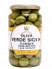 Оливки зеленые "Verde Sicilia" с косточками, 580 мл, "Donna Sofia"