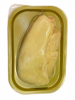 Печень утки "фуа гра", на желтой подложке, "Rougie"