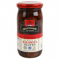 Оливки черные с/к Каламата, стекло, 360 гр, "Gourmante"