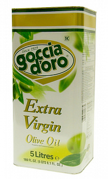 Масло оливковое Extra Virgin, жесть 5 л, "Goccia d’Oro"