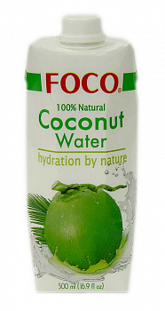 Кокосовая вода 100%, 500 мл, "Foco"