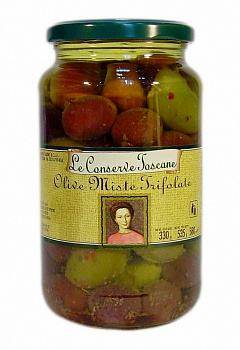 Ассорти гигантских оливок, 535 гр, "Le Conserve Toscane"